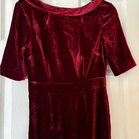 Boden Crandberry Velvet Sheath Dress - Picture 3 of 6